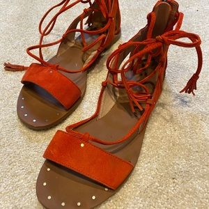 Madewell Lace Up Sandals 6.5